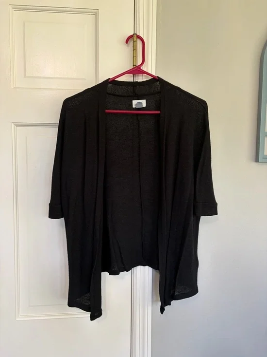 Old Navy Black Open Knit Cardigan - Picture 1 of 4